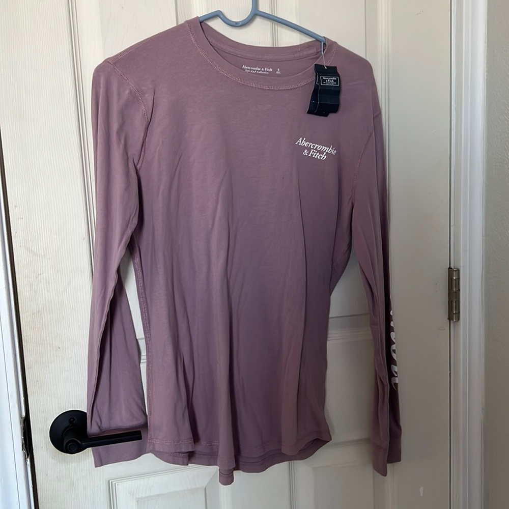 Abercrombie and fitch purple long sleeve Size small